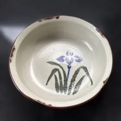 ♥️花柄陶器ボウル かきつばた、桔梗、あやめ 系