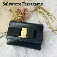 希少⭐︎Salvatore Ferragamo ヴァラ チェーンショルダー バッグ