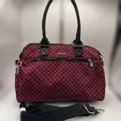 Kipling キプリング2way 赤黒　トートバッグ　ショルダーバッグ