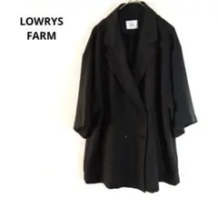LOWRYS FARM　 ノーカラージャケット　5分丈　軽やか　春夏素材　快適