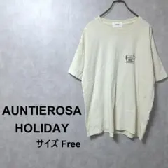 アンティローザホリデー バックプリント Tシャツ 半袖 ベージュ Fのサムネイル