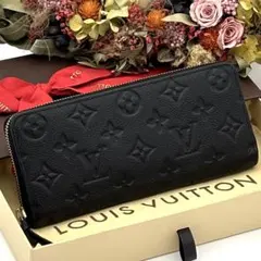 箱袋付 ルイヴィトン 長財布 モノグラム アンプラント クレマンス ブラック 黒