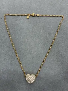 AGATHA ハート型　ラインストーンネックレス