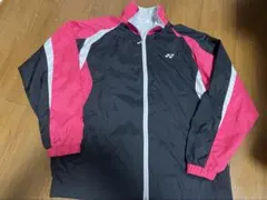 【美品】YONEX ウォームアップウェア S 黒/ピンク