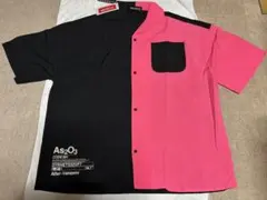 ALTER VENOMV オルターベノム　バイカラーシャツ　蛍光ピンク×ブラックのサムネイル