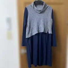 Milktea 授乳口付き マタニティワンピース 長袖