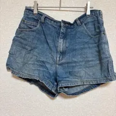 デニムショートパンツ フロントボタン付き