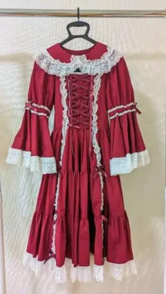 metamorphose 無地ラッセルレース 姫袖ワンピースのサムネイル