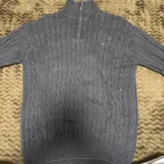 TOMMY HILFIGER グレー ニットセーター L