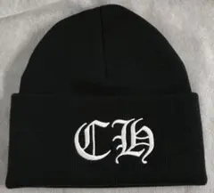 CHROME HEARTS ニット帽 ビーニー ブラック　前後ロゴ★新品★のサムネイル