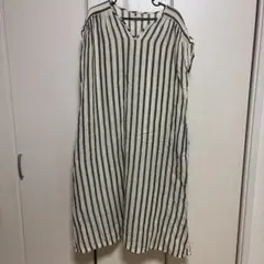 FREAK'S STORE ストライプ柄 ノースリーブワンピース
