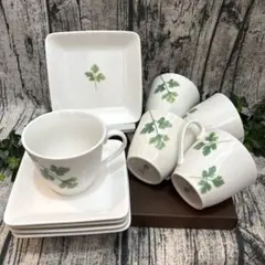 【希少 レア品】✨️LA AMY'S ✨️パセリ柄 カップ＆角プレート 各 5セットのサムネイル