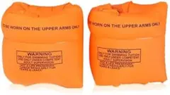 アームリング プール 水泳 浮き輪 子供 大人 オレンジ　海　川　夏