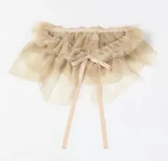 【美品】JEANASIS ベージュビスチェ ・付け襟・ボトムレイアード