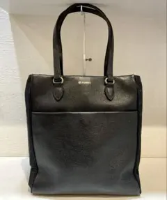 【美品】russet レザー×ナイロン　トートバッグ　黒　A4 可　肩掛け可