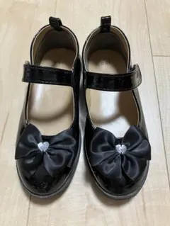 フォーマルシューズ 黒 18.0cm リボン付き