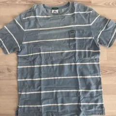 LACOSTE ボーダー ポケットTシャツ ブルー