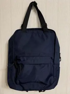 無印良品　手提げ付きリュック　ネイビー