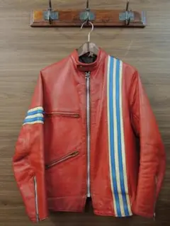 70'S 英国製 TT LEATHERS 超極上 ダブルライダース ターコイズ Lewis Leathers LEWIS LEATHERS Sportsman 70s Motorcycle