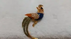 値下げ　鳥のブローチ キラキラ