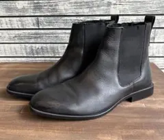 【美品】ZARA ザラ サイドゴアブーツ レザー 黒 ブラック 26.0