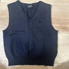 COMME CA ISM ネイビー Vネック ベスト 120A