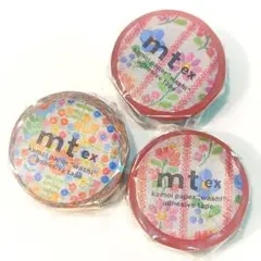 mt マスキングテープ 花柄 3個セット