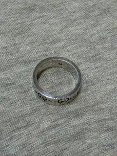 A*i様 GUCCI シルバー925 GGロゴ スカル　リング 14号