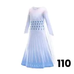 【2点セット】110 アナと雪の女王 長袖ドレス プリンセス クリスマス エルサ