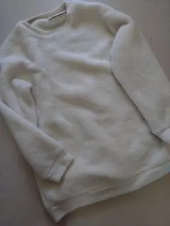 新品　ユニクロ　フリース　長袖　ホワイト　L