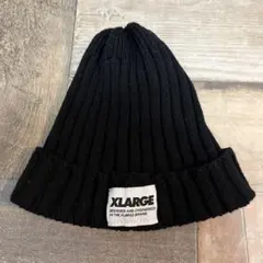 XLARGE ベビー用ニット帽 ブラック