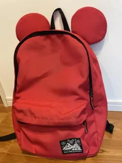 ミッキーマウス耳付き赤リュック