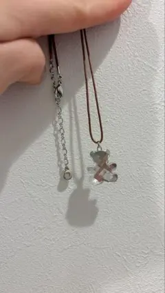 ケ*イ様 クリスタルクマネックレス　スワロフスキー