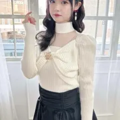 ロジータ ROJITA シアーデコルテツイストリボンニットのサムネイル