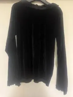 サマンサモスモス　黒いベルベット長袖トップス　未使用