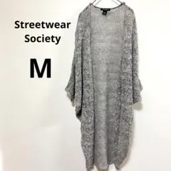 Streetwear Society【M】グレー カーディガン ドルマンスリーブ