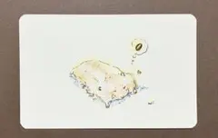 原画　色鉛筆画　ハムスターの眠り　ハムスター　ハガキサイズ（額なし）