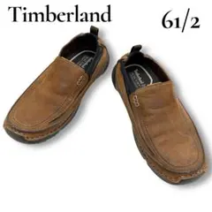 【良品】Timberland スリッポン 本革 ブラウン 24.5㎝相当