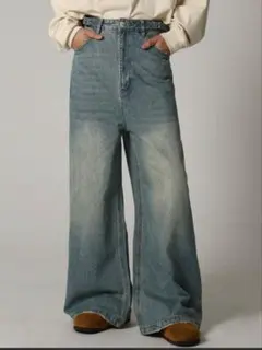 U*i様 shiun FLARE SLUB DENIM PANTS XS - メルカリ