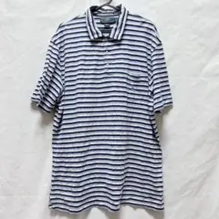美品 Polo by Ralph Lauren ボーダー柄 半袖 ポロシャツ
