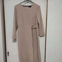 グリーレーベルリラクシング　七分袖ワンピース　ピンク
