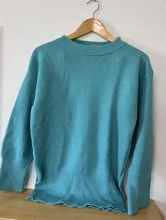 HAL ターコイズ 長袖ニットセーター
