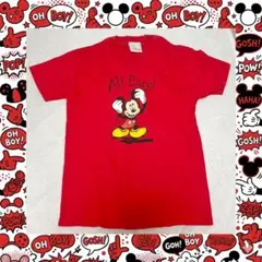 【ディズニー】ミッキーマウス　キッズTシャツ　赤　半袖　Disneyのサムネイル