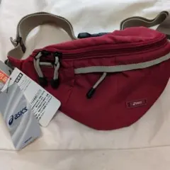 asics ウエストポーチ レッド EBI004 　約29×9×5cm超レア貴重