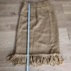 【新品未使用】Ray BEAMS　フリンジニットスカート