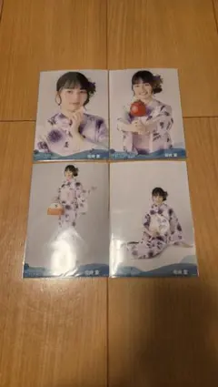 STU48 月別 生写真 2026 7月 坂崎愛 4種 コンプ 浴衣