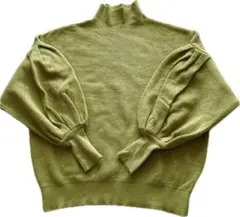 お値下げ！fifthオリーブグリーン バルーンスリーブ セーター　M相当