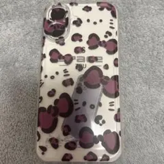 ハローキティ iPhone16ケース レオパード柄 iPhone16