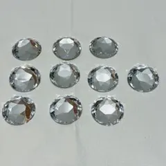 ビジューパーツ 10個セット クリア 円形