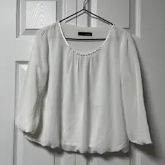 【SHOO-la-RUE】ホワイトブラウス 五分袖